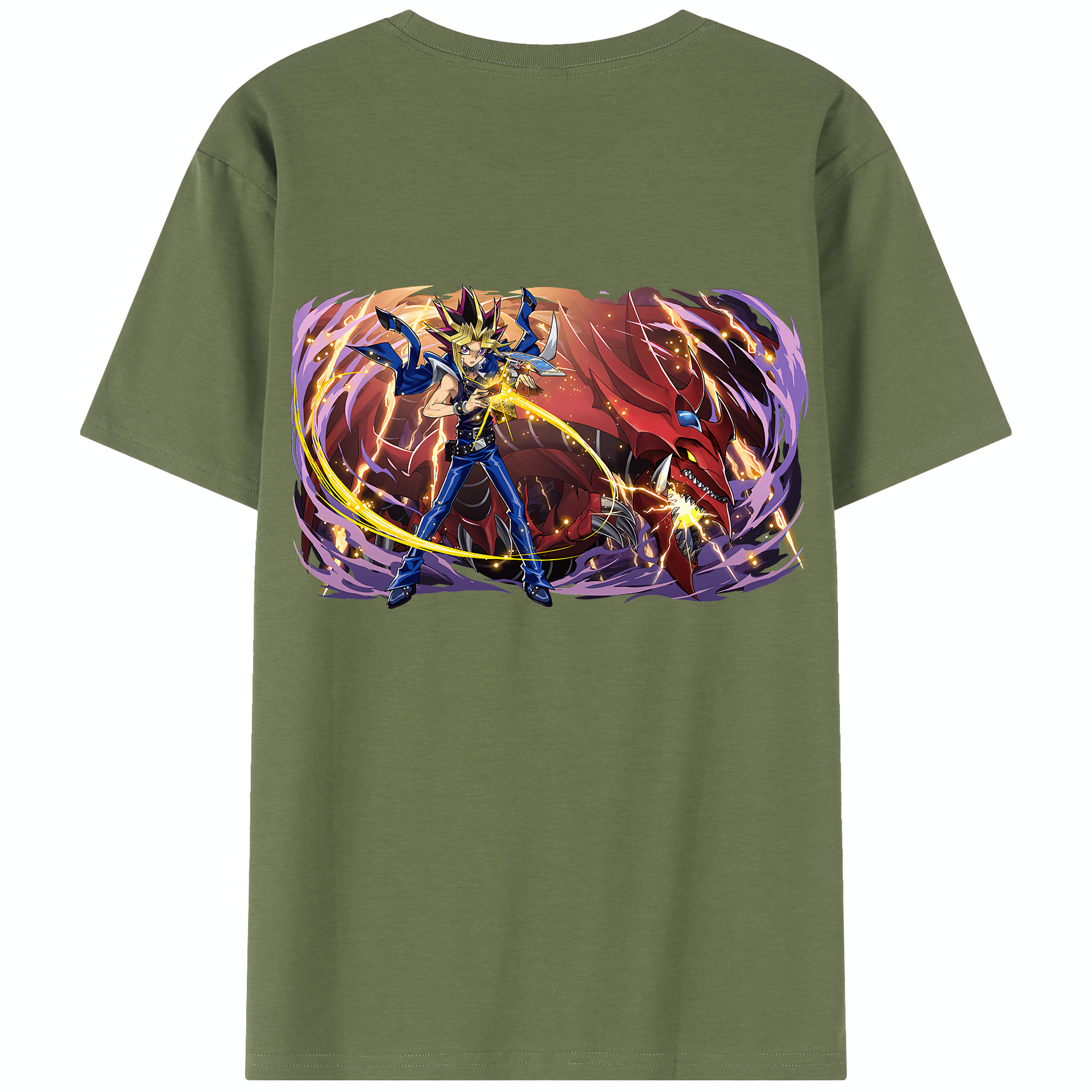 （画像用） 遊☆戯☆王 Yu-Gi-Oh! 綿100％半袖Tシャツ（背面プリント）